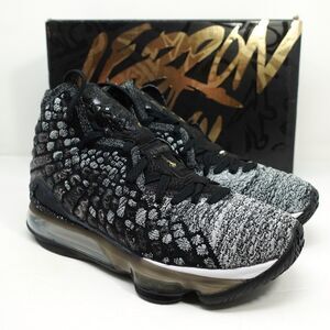 Nike LeBron 17 Black White Oreo Basketball Sneakers BQ3177-002 Mens Size 7.5